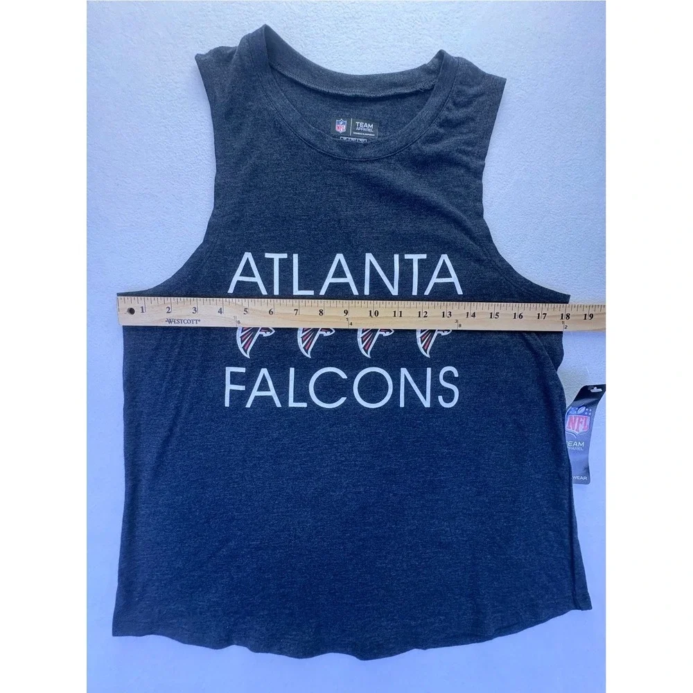 NWT NFL Team Apparel Atlanta Falcons Womens Sleepwear Tank Top Gray L Football